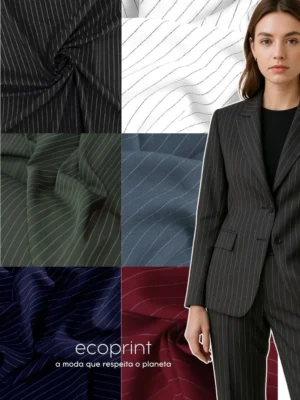 Tecido Alfaiataria Maison Risca de Giz 1,47m