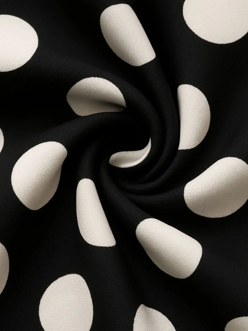 Tecido Gloss Vivant Span Estampado Poá Maxi - Imagem 2