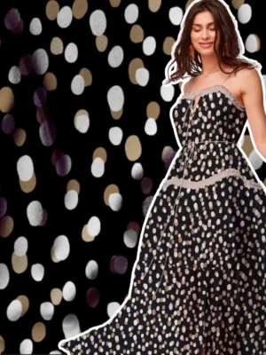 Tecido Gloss Vivant Span Estampado Poá Essência 1,47m