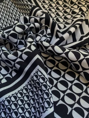 Tecido Gloss Vivat Span Poá Geometrico