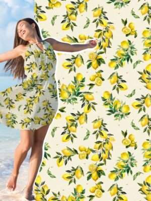 Tecido Gloss Vivant Span Limões