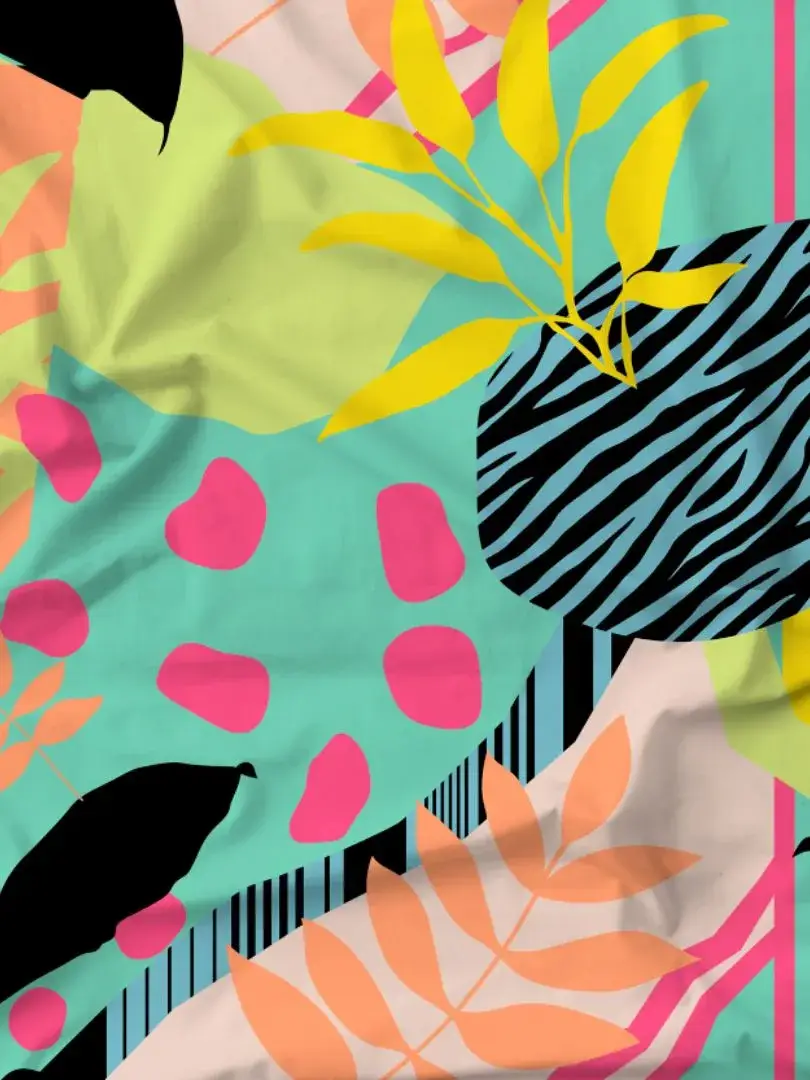 Tecido Gloss Vivant Span Tropical Feeling - Imagem 2