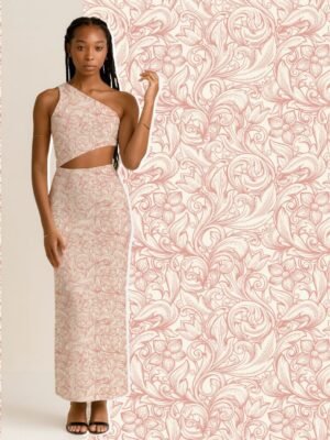 Tecido Gloss Vivant Span Paisley Delicado